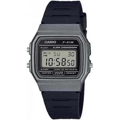 Casio Armbanduhr, Retro Vintage - F-91WM-1B, Grau, Schwarz, (Digitaluhr, 33 mm) Casio Armbanduhr, Retro Vintage - F-91WM-1B, Grau, Schwarz, (Digitaluhr, 33 mm)