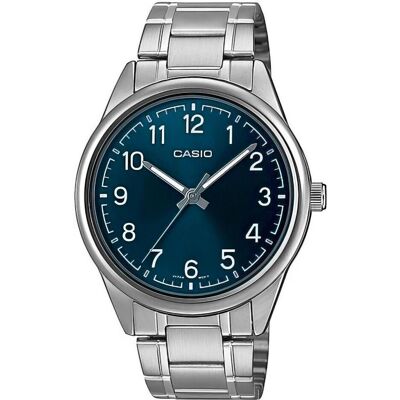 Casio Armbanduhr, Standard, Silber, Blau, (40 mm) Casio Armbanduhr, Standard, Silber, Blau, (40 mm)