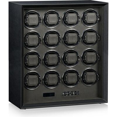 Heisse & Söhne, Uhrenbeweger, Uhrenbeweger Watch Guard 16 - Leder Schwarz, Schwarz, (16x) Heisse & Söhne, Uhrenbeweger, Uhrenbeweger Watch Guard 16 - Leder Schwarz, Schwarz, (16x)