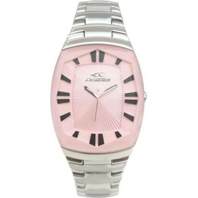 Chronotech, Armbanduhr, Damenuhr CT7065L-07M (Ø 30 mm), Silber, Rosa, (30 mm) Chronotech, Armbanduhr, Damenuhr CT7065L-07M (Ø 30 mm), Silber, Rosa, (30 mm)
