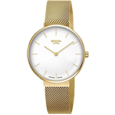 Boccia, Armbanduhr, 3327-10 Damenuhr Titanium 35mm 3ATM, Gold, (Analoguhr, 35 mm) Boccia, Armbanduhr, 3327-10 Damenuhr Titanium 35mm 3ATM, Gold, (Analoguhr, 35 mm)