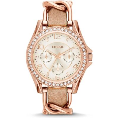 Fossil Armbanduhr, - Riley ES3466, Pink, Silber, (Chronograph, 38 mm) Fossil Armbanduhr, - Riley ES3466, Pink, Silber, (Chronograph, 38 mm)