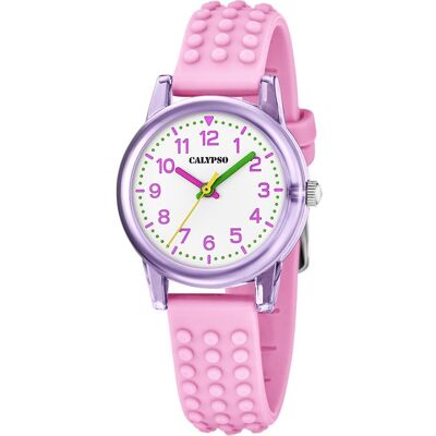 Calypso, Armbanduhr, Rosa Uhr, Gummiarmband, Mädchen, Violett, Rosa, Weiss, Pink, (Analoguhr, 30 mm) Calypso, Armbanduhr, Rosa Uhr, Gummiarmband, Mädchen, Violett, Rosa, Weiss, Pink, (Analoguhr, 30 mm)