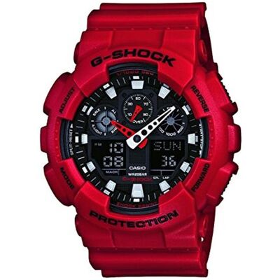 G-Shock, Armbanduhr, GA-100B-4ADR, Rot, (55 mm) G-Shock, Armbanduhr, GA-100B-4ADR, Rot, (55 mm)
