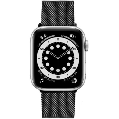 Apple Watch Schwarzes Mesh Edelstahlarmband - Armband Apple Watch Schwarzes Mesh Edelstahlarmband - Armband