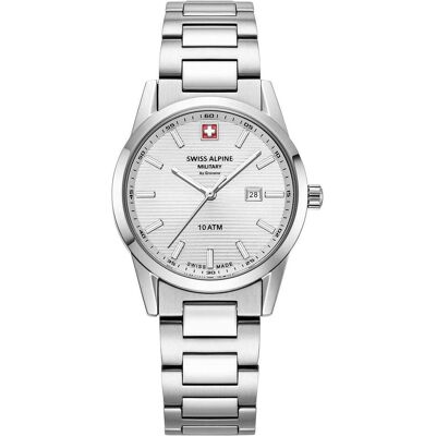 Swiss Alpine Military, Armbanduhr, 7767.1132 Argos, Silber, (Analoguhr, Swiss Made, 34 mm) Swiss Alpine Military, Armbanduhr, 7767.1132 Argos, Silber, (Analoguhr, Swiss Made, 34 mm)
