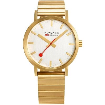 Mondaine, Armbanduhr, Classic - Modern, Gold, (Analoguhr, 40 mm) Mondaine, Armbanduhr, Classic - Modern, Gold, (Analoguhr, 40 mm)