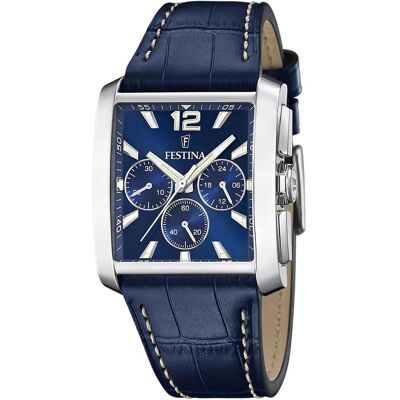 Festina, Armbanduhr, Timeless Chronograph, Türkis, Silber, Blau, (Analoguhr, Chronograph, 38 mm) Festina, Armbanduhr, Timeless Chronograph, Türkis, Silber, Blau, (Analoguhr, Chronograph, 38 mm)
