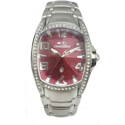 Chronotech, Armbanduhr, Damenuhr CT7988LS-64M (Ø 31 mm), Silber, Rot, (31 mm) Chronotech, Armbanduhr, Damenuhr CT7988LS-64M (Ø 31 mm), Silber, Rot, (31 mm)
