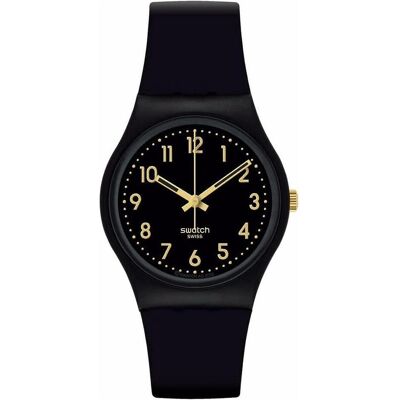 Swatch, Armbanduhr, Golden Tac, Gold, Schwarz, (Analoguhr, Swiss Made, 34 mm) Swatch, Armbanduhr, Golden Tac, Gold, Schwarz, (Analoguhr, Swiss Made, 34 mm)