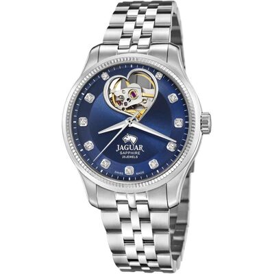 Jaguar, Armbanduhr, Automatik, Silber, Blau, Türkis, (Analoguhr, 34 mm) Jaguar, Armbanduhr, Automatik, Silber, Blau, Türkis, (Analoguhr, 34 mm)