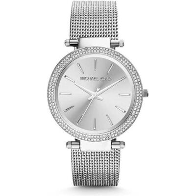 Michael Kors, Armbanduhr, Silber Zirkonia, Silber, (Analoguhr, 38 mm) Michael Kors, Armbanduhr, Silber Zirkonia, Silber, (Analoguhr, 38 mm)