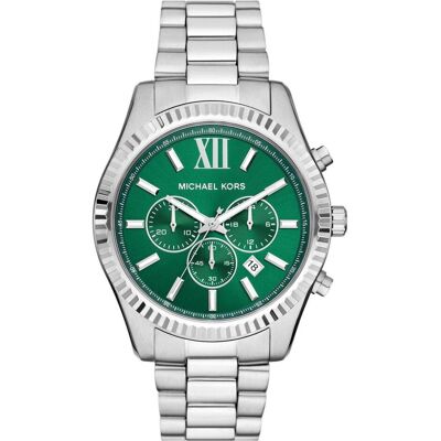 Michael Kors, Armbanduhr, Lexington, Silber, (Chronograph, 44 mm) Michael Kors, Armbanduhr, Lexington, Silber, (Chronograph, 44 mm)