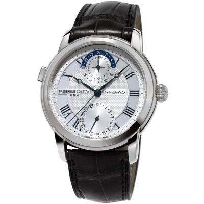 Frederique Constant, Armbanduhr, Hybrid Manufacture, Silber, Schwarz, (42 mm) Frederique Constant, Armbanduhr, Hybrid Manufacture, Silber, Schwarz, (42 mm)