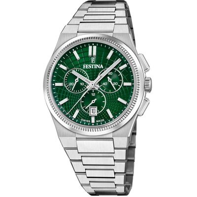 Festina, Armbanduhr, F20059/3 Rivè Chrono, Silber, (Chronograph, 42.50 mm) Festina, Armbanduhr, F20059/3 Rivè Chrono, Silber, (Chronograph, 42.50 mm)
