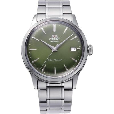 Orient, Armbanduhr, Classic Bambino, Silber, Grün, Grau, (Analoguhr, 38 mm) Orient, Armbanduhr, Classic Bambino, Silber, Grün, Grau, (Analoguhr, 38 mm)