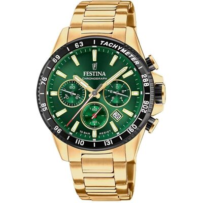 Festina, Armbanduhr, Timeless Chronograph, Gold, (Analoguhr, Chronograph, 45 mm) Festina, Armbanduhr, Timeless Chronograph, Gold, (Analoguhr, Chronograph, 45 mm)
