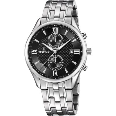 Festina, Armbanduhr, Klassik Chronograph, Silber, (Analoguhr, Chronograph, 42 mm) Festina, Armbanduhr, Klassik Chronograph, Silber, (Analoguhr, Chronograph, 42 mm)