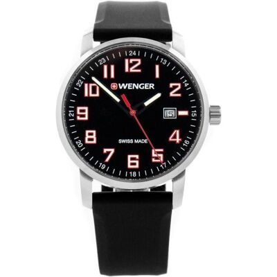 Wenger, Armbanduhr, Men's Watch 01.9041.127 (Ø 42 mm), Schwarz, (42 mm) Wenger, Armbanduhr, Men's Watch 01.9041.127 (Ø 42 mm), Schwarz, (42 mm)