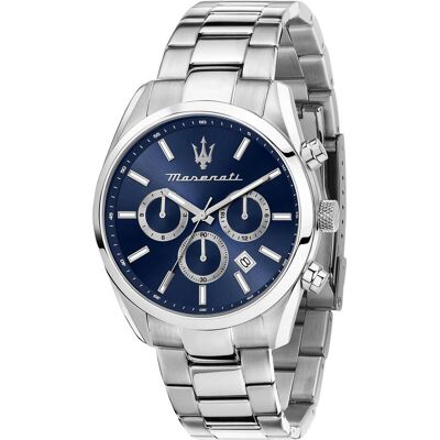 Maserati, Armbanduhr, Attrazione, Silber, (Chronograph, 43 mm) Maserati, Armbanduhr, Attrazione, Silber, (Chronograph, 43 mm)