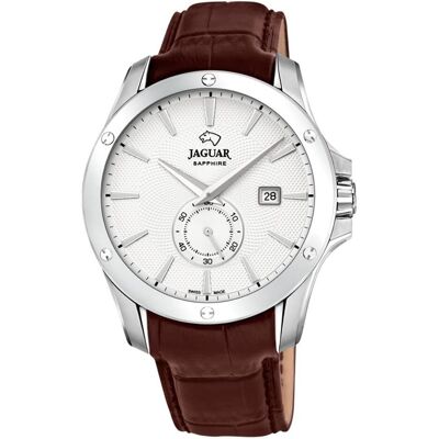 Jaguar, Armbanduhr, Acamar, Beige, Silber, Braun, (Analoguhr, 44 mm) Jaguar, Armbanduhr, Acamar, Beige, Silber, Braun, (Analoguhr, 44 mm)