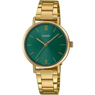 Casio Armbanduhr, Enticer, Grün, Gold, (30 mm) Casio Armbanduhr, Enticer, Grün, Gold, (30 mm)