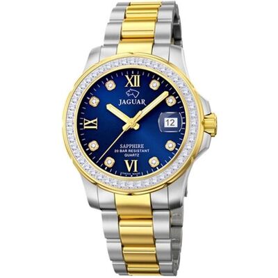 Jaguar, Armbanduhr, Woman, Silber, Gold, (Analoguhr, 34.50 mm) Jaguar, Armbanduhr, Woman, Silber, Gold, (Analoguhr, 34.50 mm)