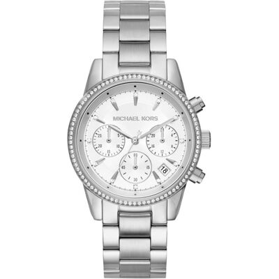 Michael Kors, Armbanduhr, Bryant, Silber, (Chronograph, 37 mm) Michael Kors, Armbanduhr, Bryant, Silber, (Chronograph, 37 mm)