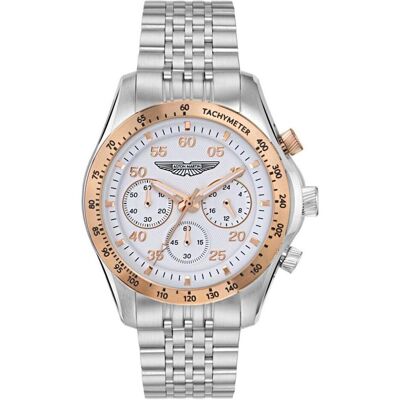 Aston Martin, Armbanduhr, Uhr, Silber, (Chronograph, Swiss Made, 42 mm) Aston Martin, Armbanduhr, Uhr, Silber, (Chronograph, Swiss Made, 42 mm)