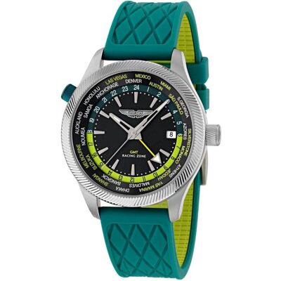 Aston Martin, Armbanduhr, Herrenarmbanduhr Silber mit Edelstahl- und Silikonarmband, Silber, (Analoguhr, 41 mm) Aston Martin, Armbanduhr, Herrenarmbanduhr Silber mit Edelstahl- und Silikonarmband, Silber, (Analoguhr, 41 mm)