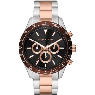 Michael Kors, Armbanduhr, Layton, Silber, Rosa, (Chronograph, 45 mm) Michael Kors, Armbanduhr, Layton, Silber, Rosa, (Chronograph, 45 mm)