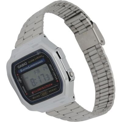 Casio Vintage, Armbanduhr, A168wa-1yes, Silber, (Digitaluhr, 35 mm) Casio Vintage, Armbanduhr, A168wa-1yes, Silber, (Digitaluhr, 35 mm)