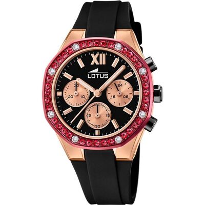 Lotus Armbanduhr, 18877/1, Schwarz, Rosa, (Analoguhr, Chronograph, 38 mm) Lotus Armbanduhr, 18877/1, Schwarz, Rosa, (Analoguhr, Chronograph, 38 mm)
