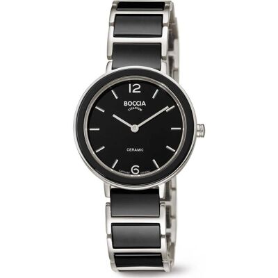 Boccia, Armbanduhr, 3311-02 Damenuhr Keramik Titanium 32mm 5ATM, Silber, (Analoguhr, 32 mm) Boccia, Armbanduhr, 3311-02 Damenuhr Keramik Titanium 32mm 5ATM, Silber, (Analoguhr, 32 mm)