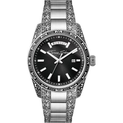 Thomas Sabo, Armbanduhr, WA0438-201-203 Herrenuhr Rebel At Heart Revive 40mm 5ATM, Silber, (Analoguhr, 40 mm) Thomas Sabo, Armbanduhr, WA0438-201-203 Herrenuhr Rebel At Heart Revive 40mm 5ATM, Silber, (Analoguhr, 40 mm)