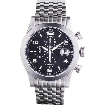 Locman, Armbanduhr, Italy Herrenuhr Island Chrono Ref. 0618A01, Schwarz, (Chronograph, 40 mm) Locman, Armbanduhr, Italy Herrenuhr Island Chrono Ref. 0618A01, Schwarz, (Chronograph, 40 mm)