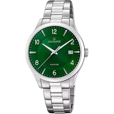 Candino, Armbanduhr, C4798/3 Couple Classic, Grün, Silber, (Swiss Made, 39.30 mm) Candino, Armbanduhr, C4798/3 Couple Classic, Grün, Silber, (Swiss Made, 39.30 mm)
