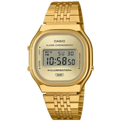 Casio Armbanduhr, A140WEG-9AEF, Gold, Grau, (Chronograph) Casio Armbanduhr, A140WEG-9AEF, Gold, Grau, (Chronograph)