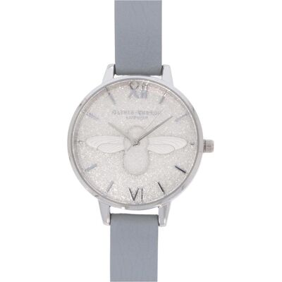 Olivia Burton, Armbanduhr, Damenuhr 3D Bee OB16GD52, Silber, (Analoguhr, 34 mm) Olivia Burton, Armbanduhr, Damenuhr 3D Bee OB16GD52, Silber, (Analoguhr, 34 mm)