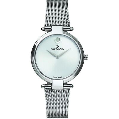 Grovana, Armbanduhr, Florence Milanaise-Kollektion – in der Schweiz hergestellte Quarzuhr, Silber, (Swiss Made) Grovana, Armbanduhr, Florence Milanaise-Kollektion – in der Schweiz hergestellte Quarzuhr, Silber, (Swiss Made)