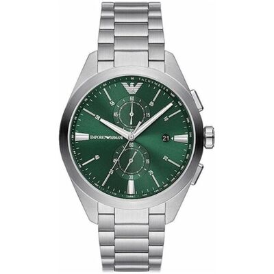 Giorgio Armani Emporio Armani, Armbanduhr, Claudio, Silber, (Analoguhr, Chronograph, 43 mm) Giorgio Armani Emporio Armani, Armbanduhr, Claudio, Silber, (Analoguhr, Chronograph, 43 mm)