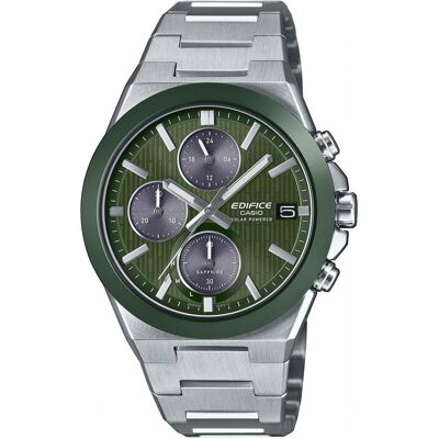 Casio Armbanduhr, EFS-S650D-3AEF, Grün, Silber, (Chronograph, 46.70 mm) Casio Armbanduhr, EFS-S650D-3AEF, Grün, Silber, (Chronograph, 46.70 mm)