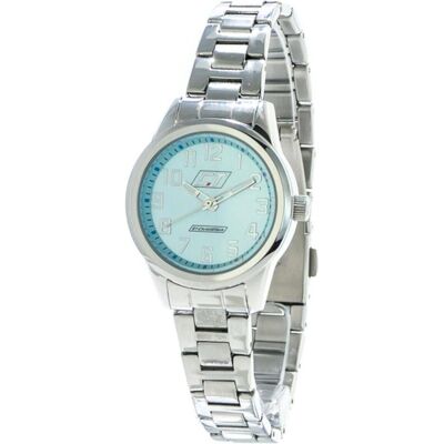 Chronotech, Armbanduhr, Damenuhr CC7041L-01M, Silber, Blau Chronotech, Armbanduhr, Damenuhr CC7041L-01M, Silber, Blau