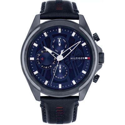 Tommy Hilfiger Armbanduhr, Jax Herrenuhr 1710655 + BOX, Blau, (Chronograph, 48 mm) Tommy Hilfiger Armbanduhr, Jax Herrenuhr 1710655 + BOX, Blau, (Chronograph, 48 mm)