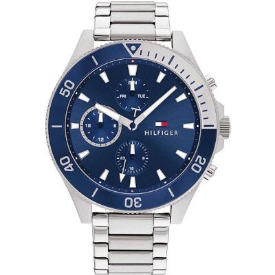 Tommy Hilfiger Armbanduhr, Larson, Silber, (Analoguhr, 46 mm) Tommy Hilfiger Armbanduhr, Larson, Silber, (Analoguhr, 46 mm)