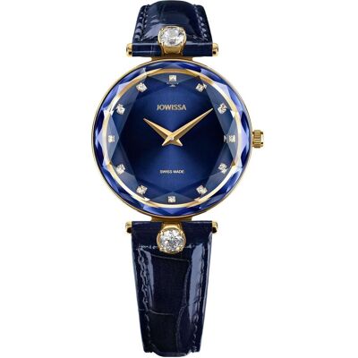 Jowissa, Armbanduhr, J5.830.M, Gold, Blau, (Analoguhr, Swiss Made, 30 mm) Jowissa, Armbanduhr, J5.830.M, Gold, Blau, (Analoguhr, Swiss Made, 30 mm)