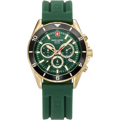 Swiss Alpine Military, Armbanduhr, 7034.9818 Sierra, Grün, (Chronograph, 43 mm) Swiss Alpine Military, Armbanduhr, 7034.9818 Sierra, Grün, (Chronograph, 43 mm)