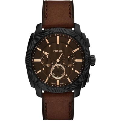 Fossil Armbanduhr, Machine, Braun, (Analoguhr, Chronograph, 44 mm) Fossil Armbanduhr, Machine, Braun, (Analoguhr, Chronograph, 44 mm)