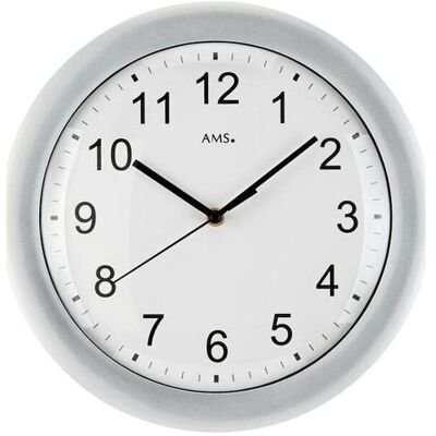 JOGRABO AMS 5933 Wanduhr - Einfach, Silber, 30cm JOGRABO AMS 5933 Wanduhr - Einfach, Silber, 30cm