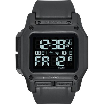Nixon, Armbanduhr, Regulus, Schwarz, (Chronograph, Digitaluhr, 46 mm) Nixon, Armbanduhr, Regulus, Schwarz, (Chronograph, Digitaluhr, 46 mm)